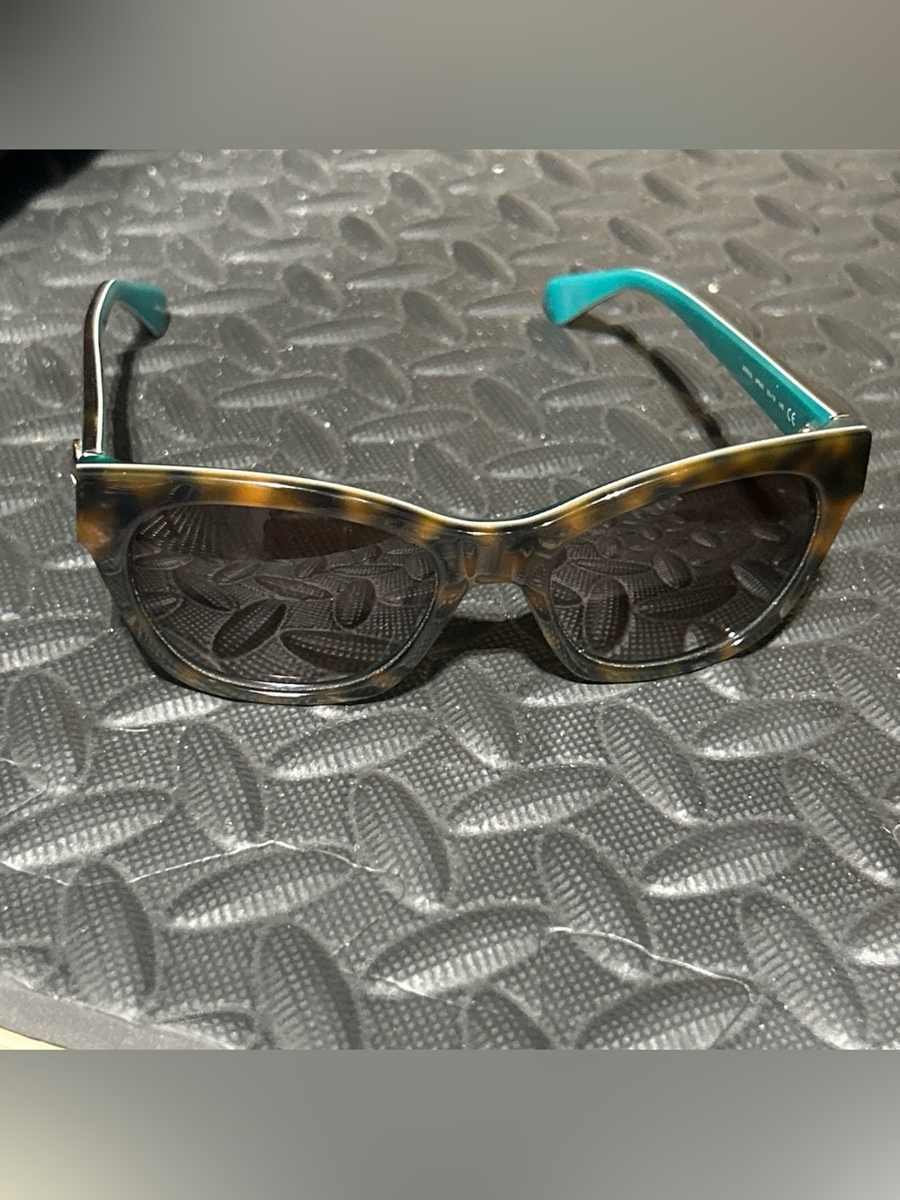 Kate Spade Sunshine 2 Jerri/S Tortoiseshell Frame Sunglasses with Teal Temples